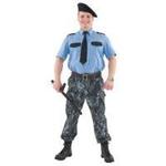 фото Рубашка охранника короткий рукав синяя