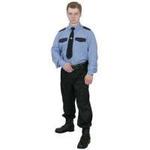 фото Рубашка охранника длинный рукав синяя